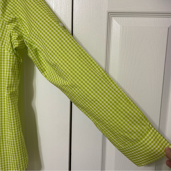 Michael Kors Lime Checkered Button Down Shirt - Picture 6 of 11